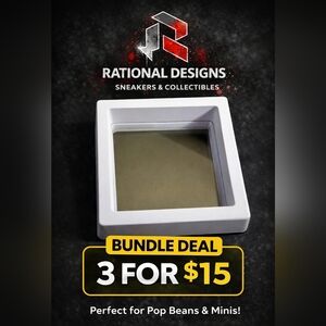 3D Floating Display Case – WHITE Frame (3 PIECE BUNDLE)